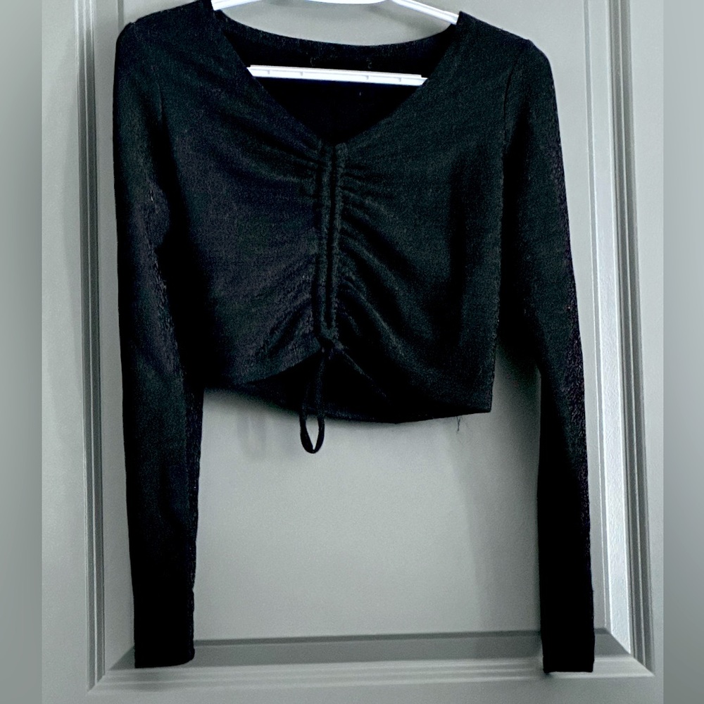Black /glitter  two in one stretchy top